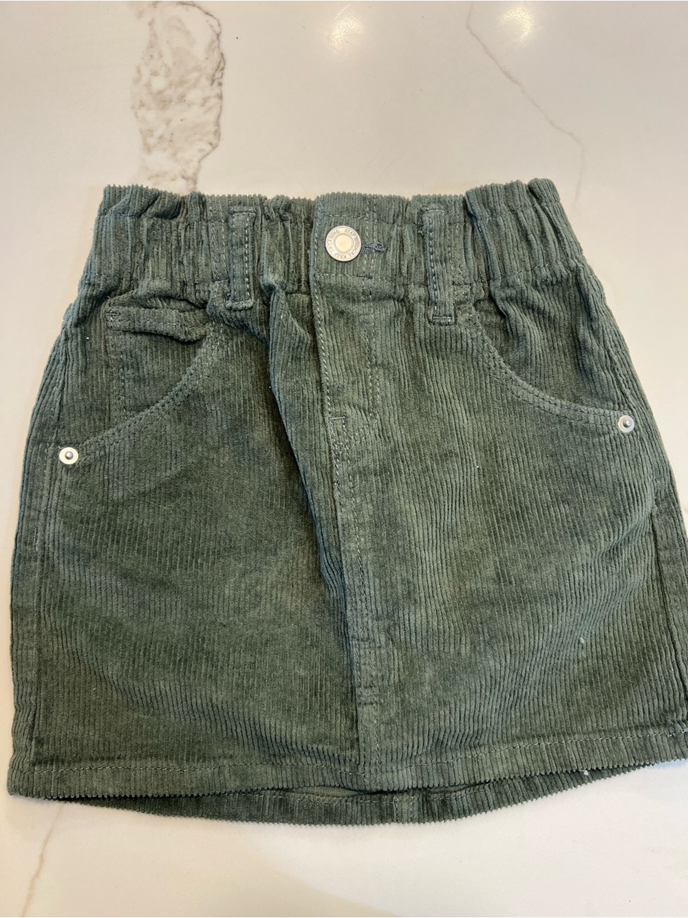 H&M Dark Green Corduroy Kids Skirt